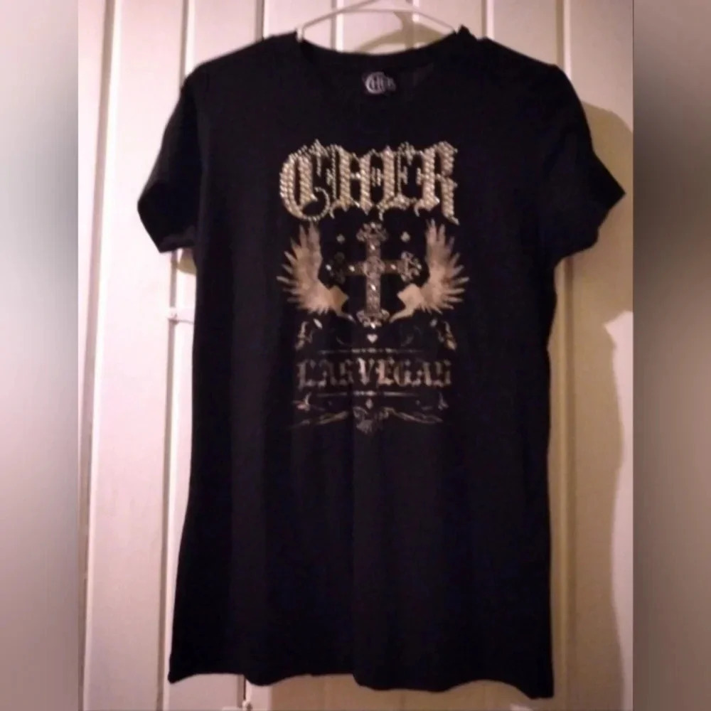 Cher Las Vegas Caesar palace bling tee X-large EUC